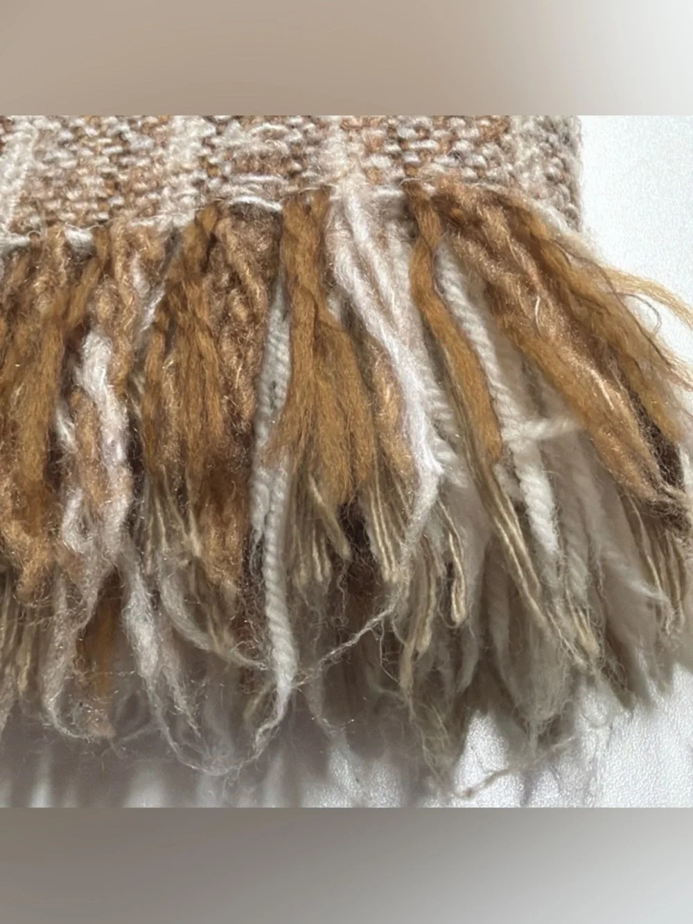 Vtg Tapestries Ireland By Helena Ruuth Woven Wool Fringe‎ Throw Blanket 54x36”